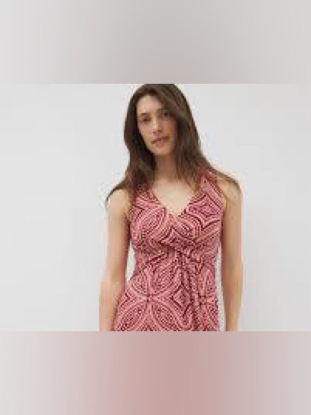 Soma Pink Geometric Patterned Bra Dress
